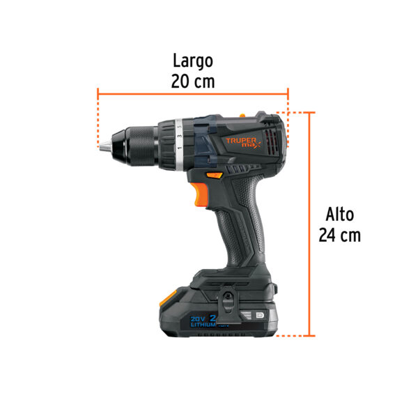 taladro truper max 20v + 2 baterias + cargador
