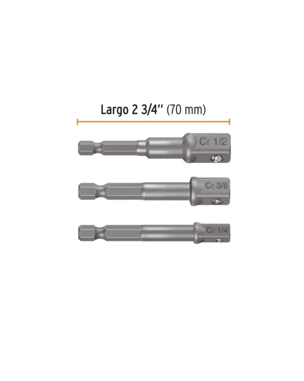 adaptadores para dados 1/4 3/8 y 1/2