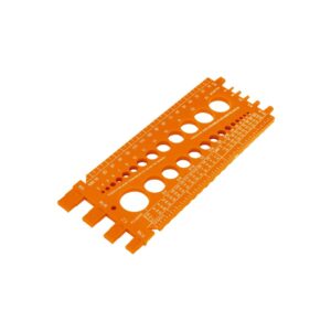 regleta medidora de tuercas y tornillos