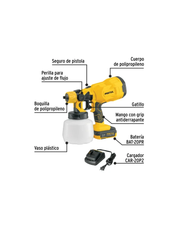 pistola para pintar 20v