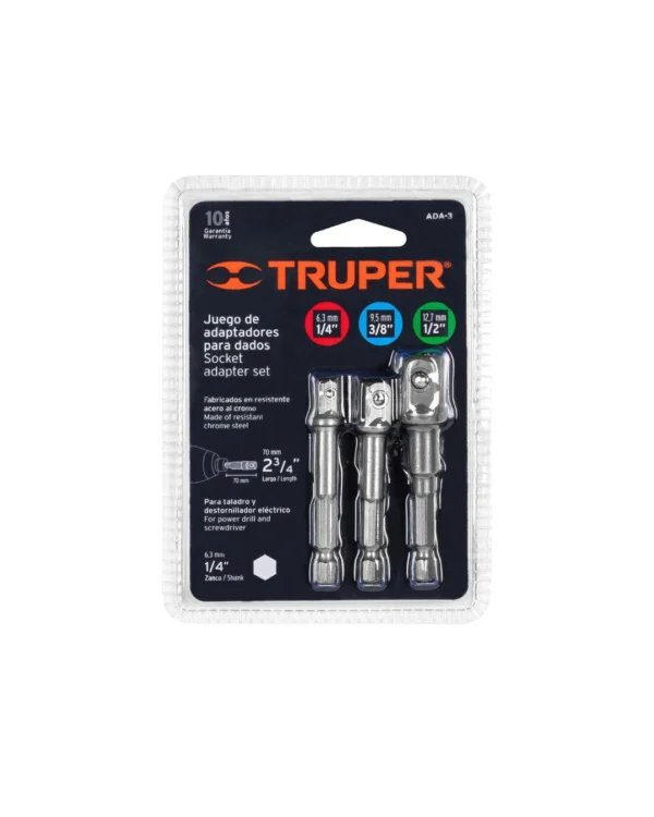 adaptadores para dados 1/4 3/8 y 1/2