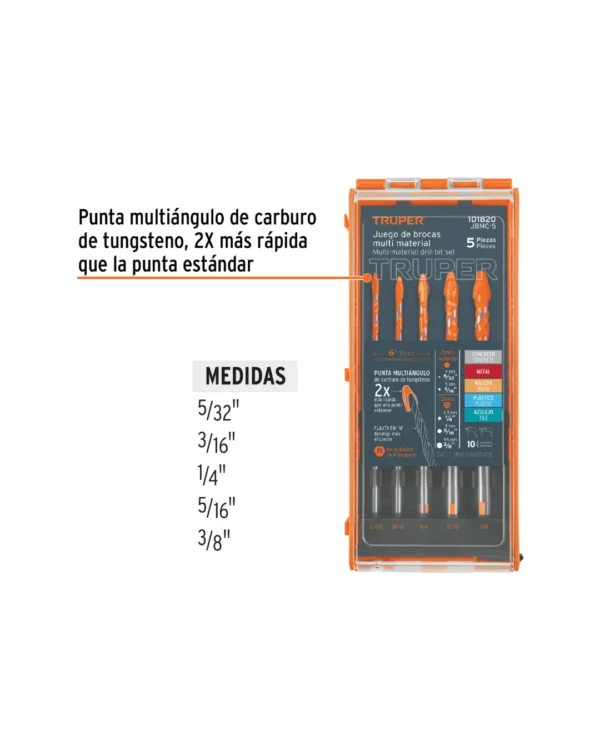 juego de 5 brocas multimaterial juego de 5 brocas multimaterial