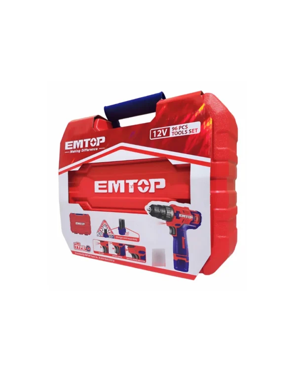 taladro inalámbrico emtop 3/8 12v batería 1.5ah