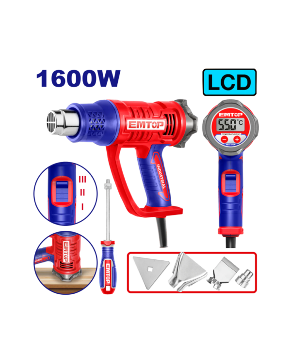 pistola de calor panel digital